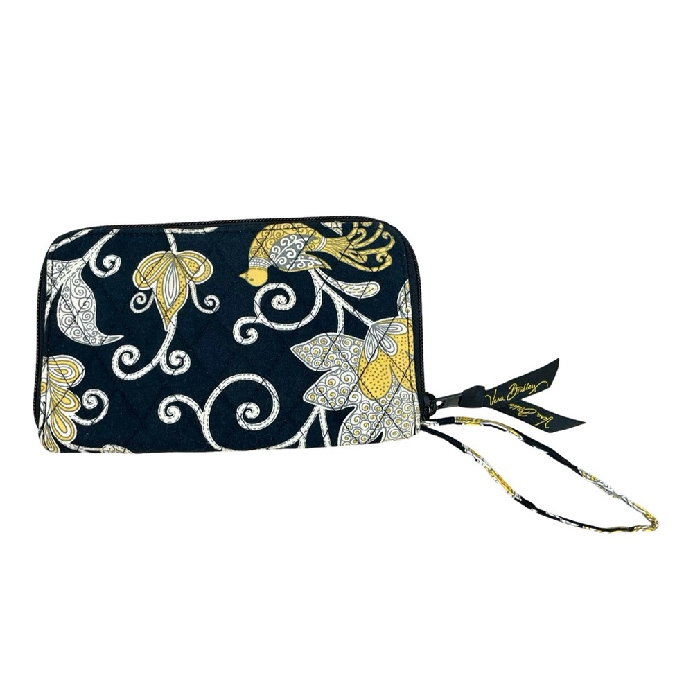 Vera Bradley Quilted Cotton Wristlet Wallet in Yellow Bird Floral